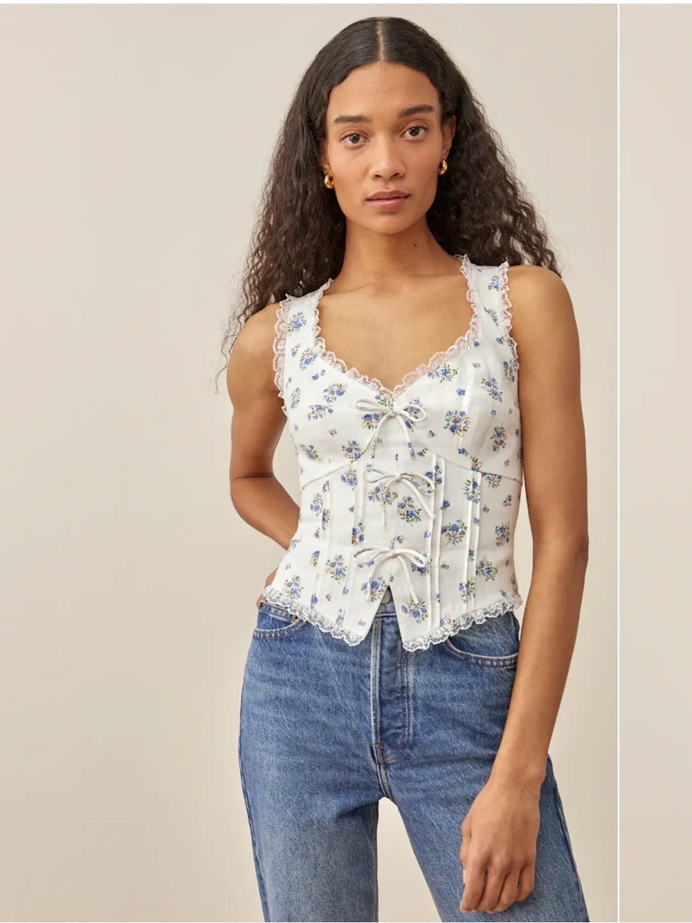 Reformation | Brenda Linen Top